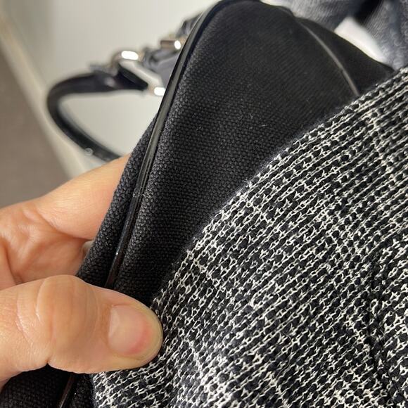 TOPSHOP Black and White Shimmer Thread Open Front Jacket Size 6 - Picture 5 of 8